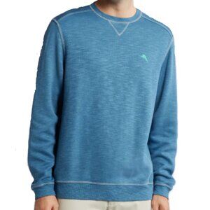 Tommy Bahama Trinidad Sweater XXL Kingfish Blue Marlin Logo Crewneck NWT